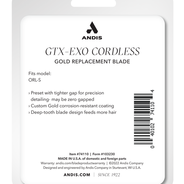 Andis GTX EXO Cordless Gold GTX Z Blade
