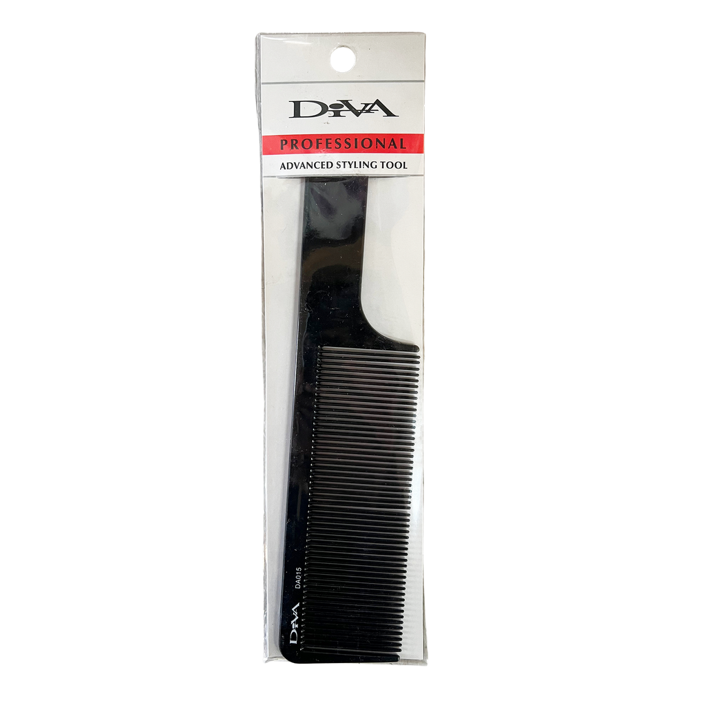 Diva Professional Advanced Styling Tool Flat Top Comb 9" | DA015