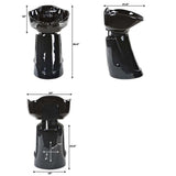 Berkeley OLYMPIA Pedestal Shampoo Station DON-SMPO-234-BLK-KIT