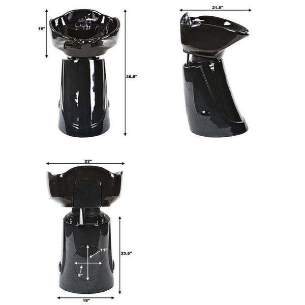 Berkeley OLYMPIA Pedestal Shampoo Station DON-SMPO-234-BLK-KIT