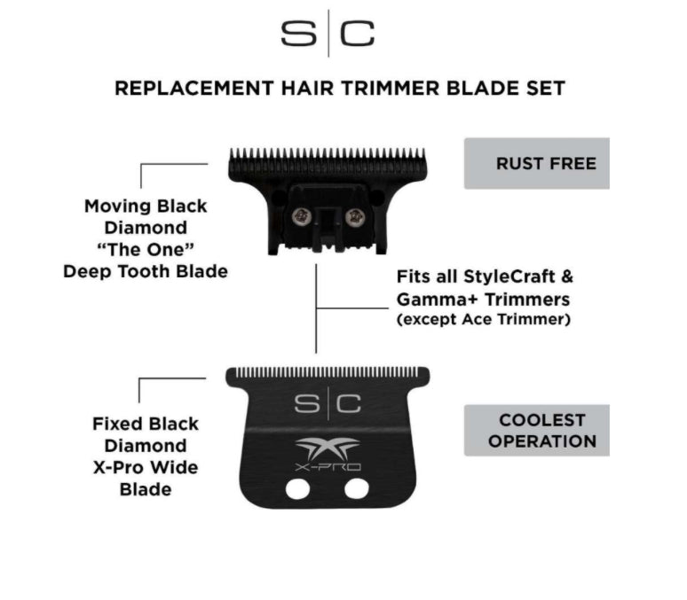 StyleCraft X-Pro Replacement Trimmer Blade + Cutter