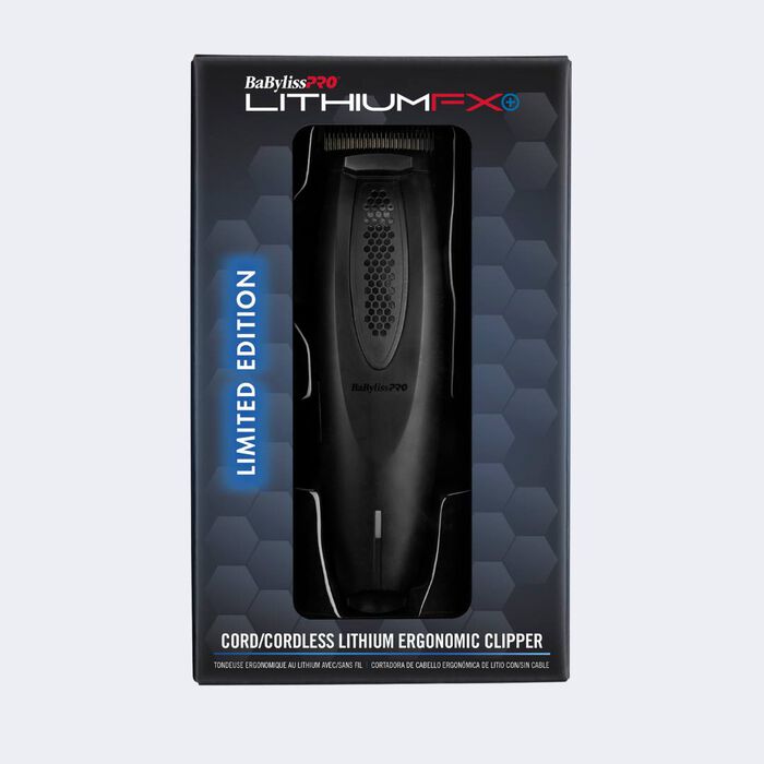 BaBylissPRO LithiumFX+ Matte Black Cord/Cordless Lithium Ergonomic Clipper