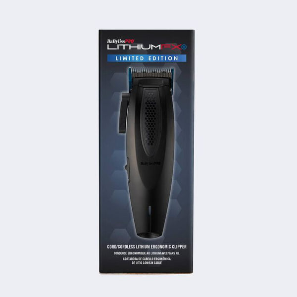 BaBylissPRO LithiumFX+ Matte Black Cord/Cordless Lithium Ergonomic Clipper