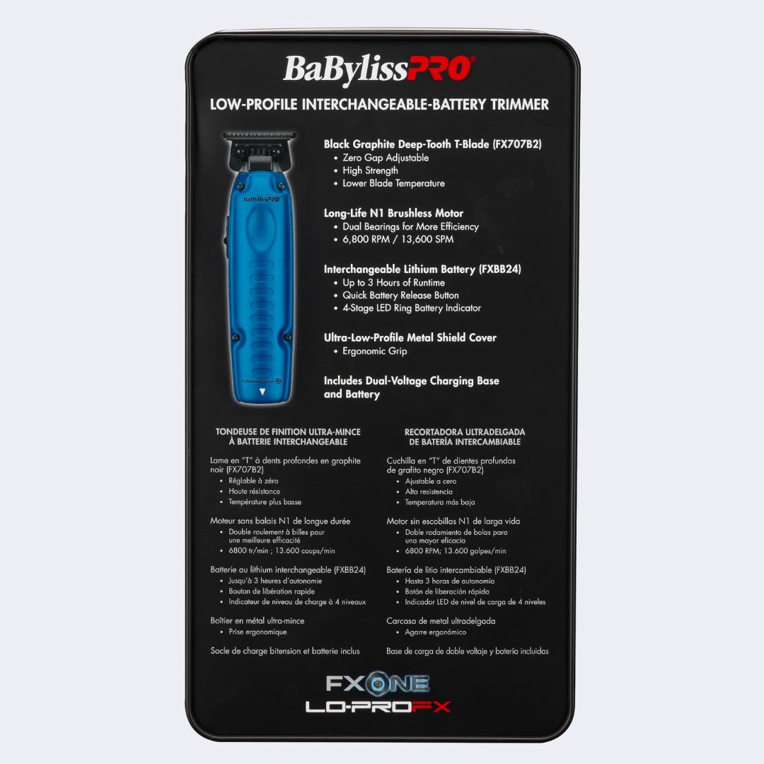 BaBylissPRO FXONE Lo-ProFX Limited Edition Black & Blue Trimmer