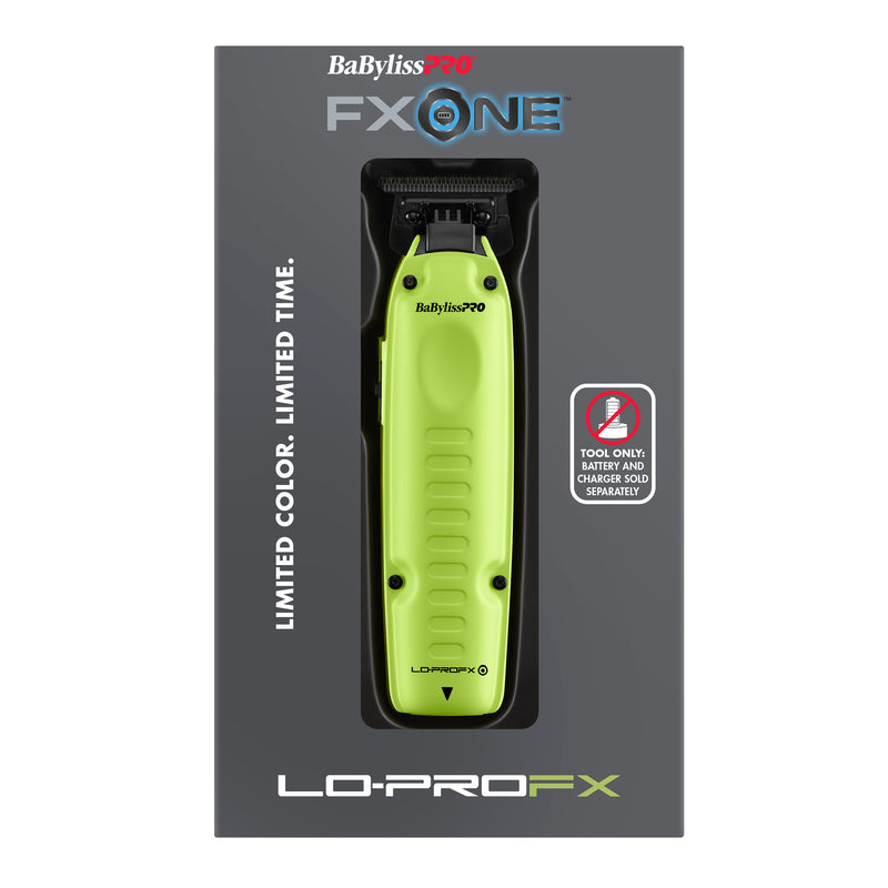 BaBylissPRO FXONE LOPRO FX Low-Profile Neon Yellow Interchangeable Cordless Trimmer - TOOL ONLY