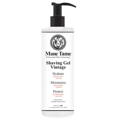 Mane Tame Vintage Shaving Gel for Sensitive Skin 15.8oz