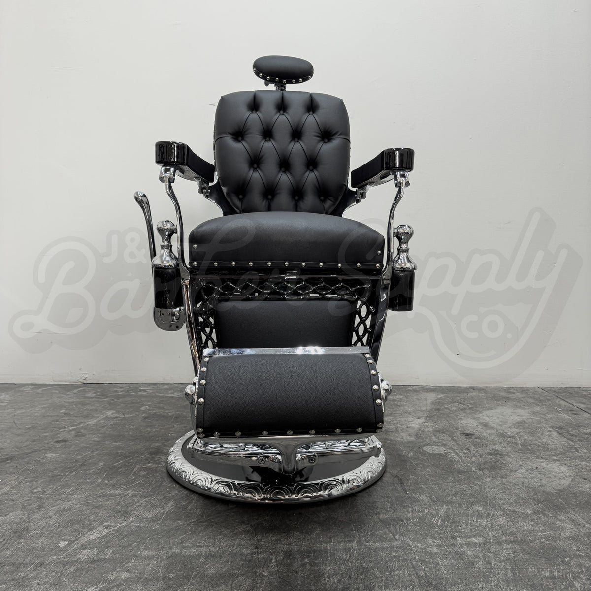 Vintage Louis Hanson Barber Chair - Triple Chrome Plated