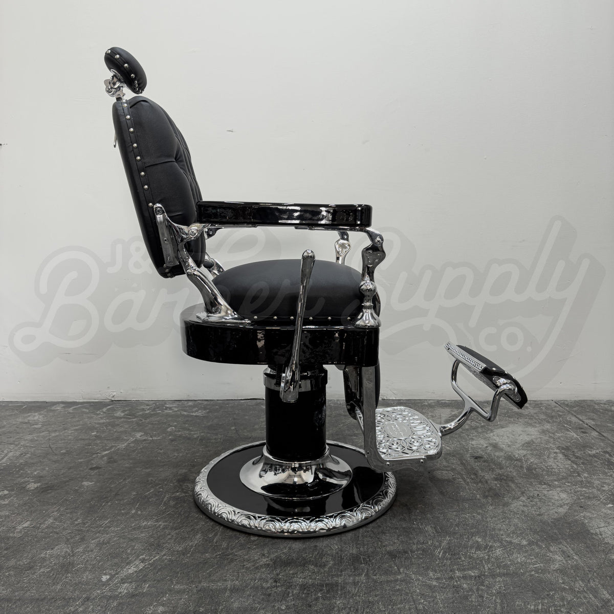 Vintage Louis Hanson Barber Chair - Triple Chrome Plated