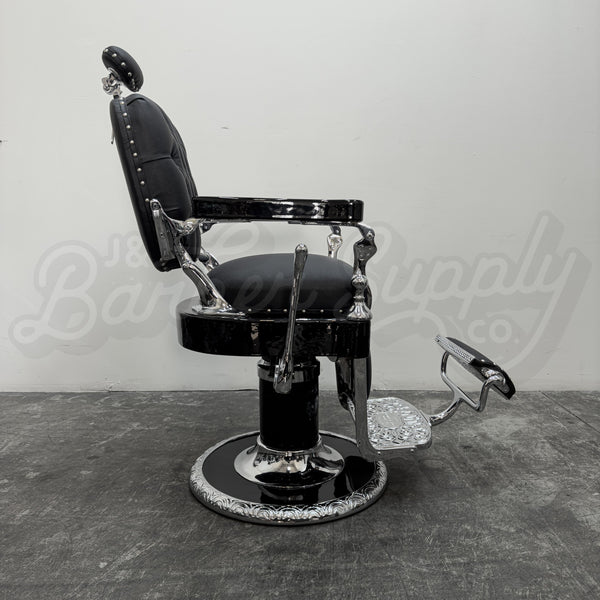 Vintage Louis Hanson Barber Chair - Triple Chrome Plated
