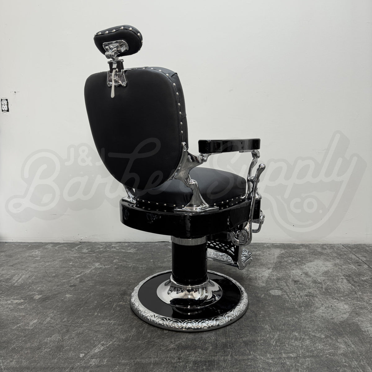 Vintage Louis Hanson Barber Chair - Triple Chrome Plated