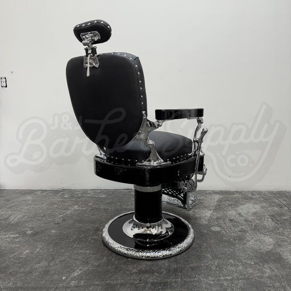 Vintage Louis Hanson Barber Chair - Triple Chrome Plated
