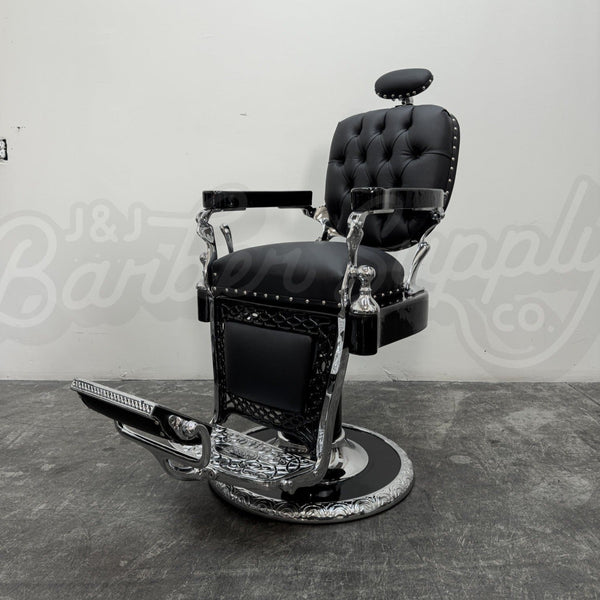 Vintage Louis Hanson Barber Chair - Triple Chrome Plated