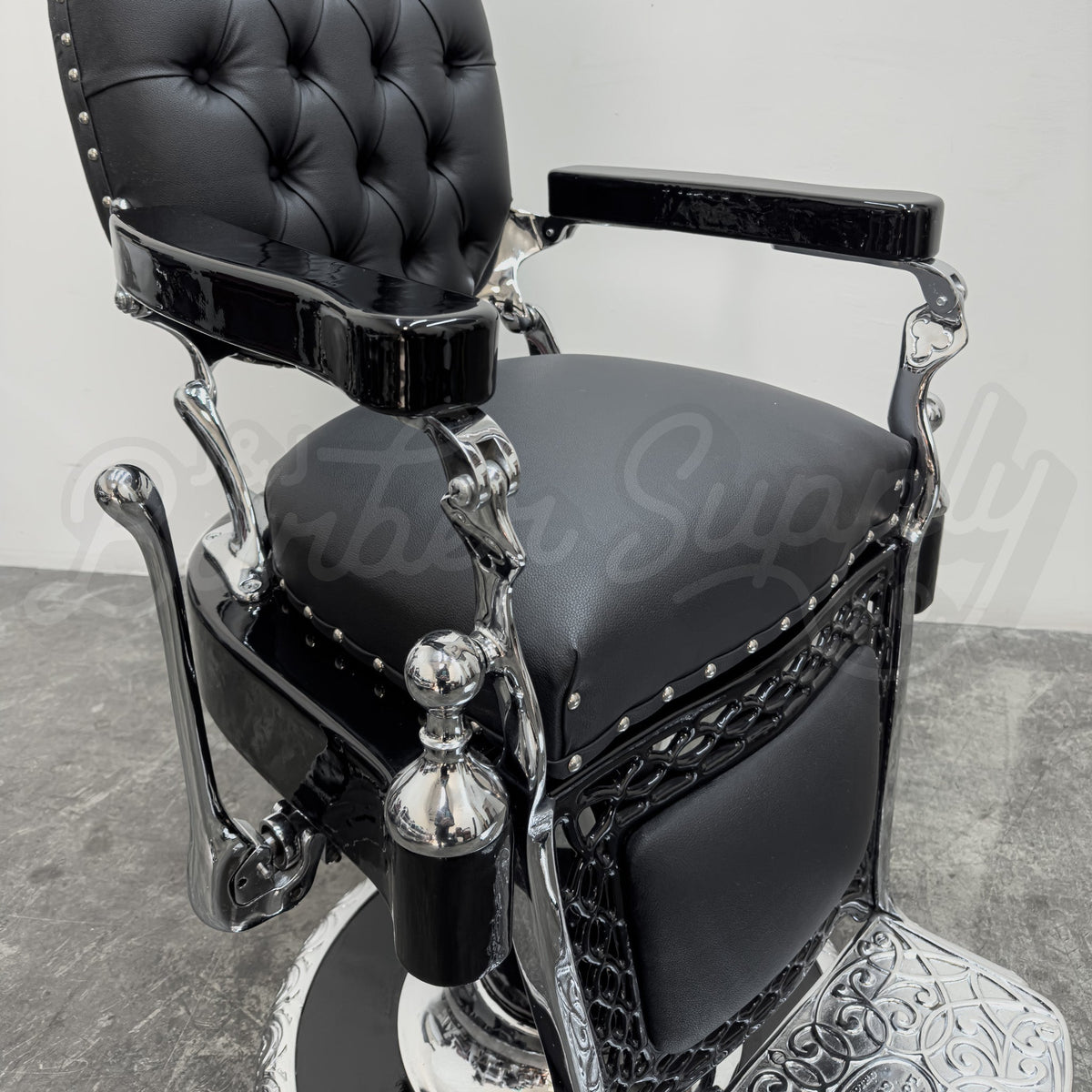 Vintage Louis Hanson Barber Chair - Triple Chrome Plated