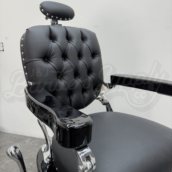 Vintage Louis Hanson Barber Chair - Triple Chrome Plated