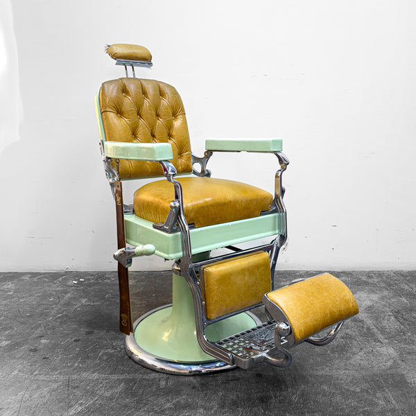 Vintage Barber Chair - Mint Green Koken