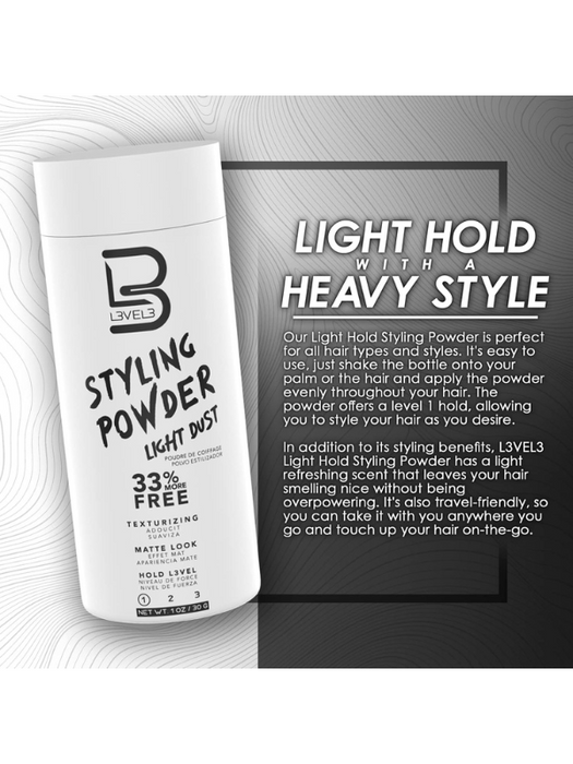 L3VEL3 Light Hold Styling Powder 30g "Light Dust"