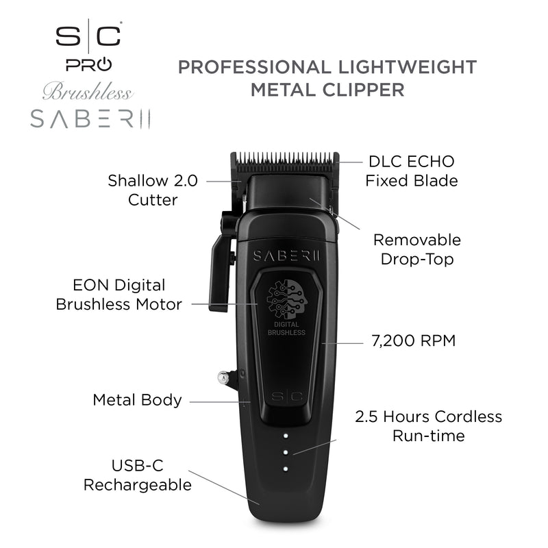 StyleCraft Saber 2.0 Clipper - Black