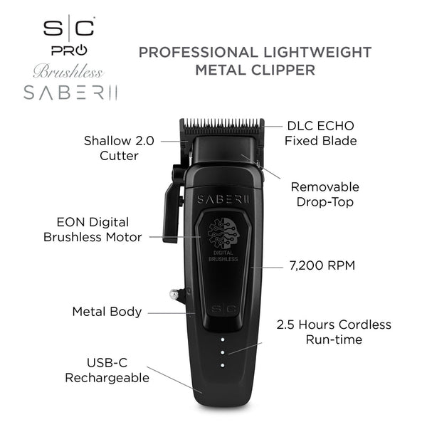 StyleCraft Saber 2.0 Clipper - Black