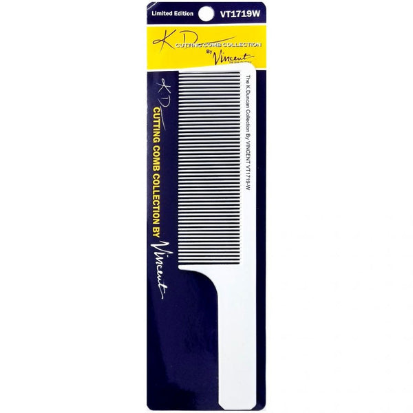 Vincent k.d cutting comb white flat top vt1719w