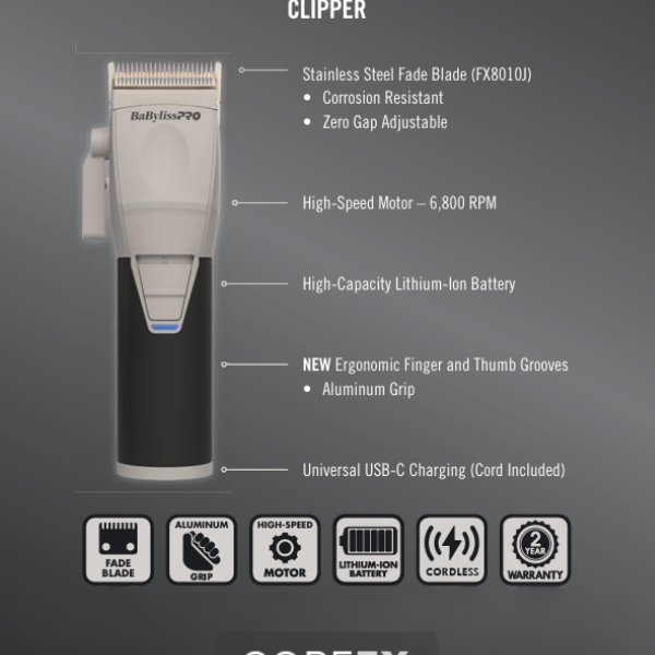 BaBylissPRO COREFX Clipper