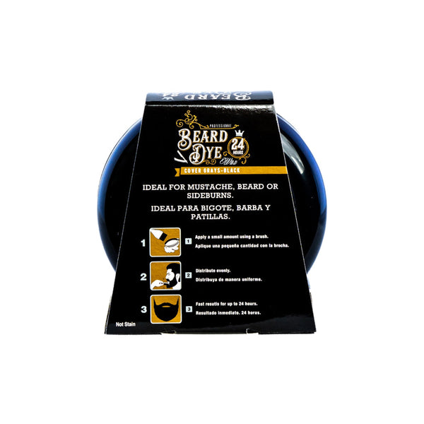 Rolda - Black Beard Dye | For A Thicker & Fuller Beard, Temporary Beard Color, Washes-Out Easily, Covers Grays, Drys Quickly