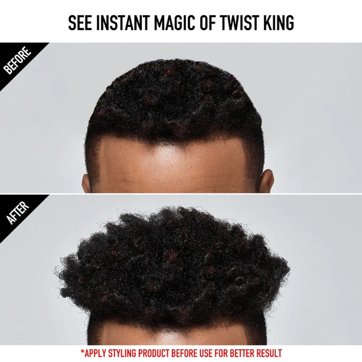 Red Compact Twist King for Long Hair - HS02