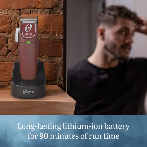 Oster® Professional Fast Feed® Cordless Clippers, Burgundy